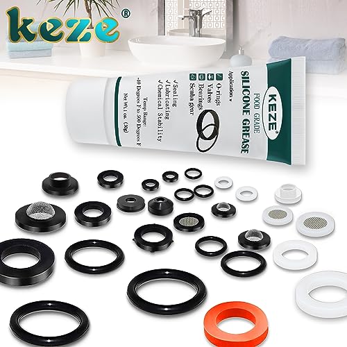 KEZE Silicone Grease Waterproof Food Grade Silicone Sealant Lubricant for Plumbers Valve Faucet O Rings 1 oz 3-Pack - size: 3 Pack (1oz)