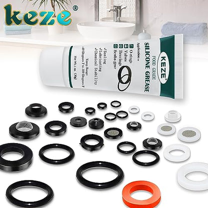KEZE Silicone Grease Waterproof Food Grade Silicone Sealant Lubricant for Plumbers Valve Faucet O Rings 1 oz 3-Pack - size: 3 Pack (1oz)