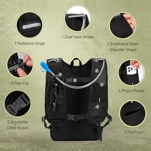 Hydration Backpack - Water Backpack with 2L Water Bladder