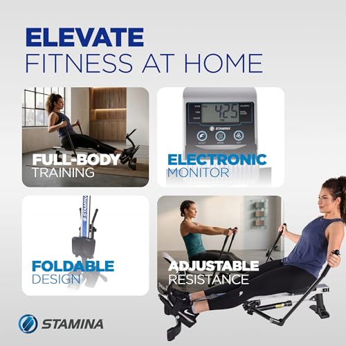 Stamina Hydraulic Rowing Machine, BodyTrac Glider with Cylinder Resistance, 250 Lbs - Home and Gym Exercise Equipment - Ideal for Fitness Training and Body Workout - style: Glider 1052