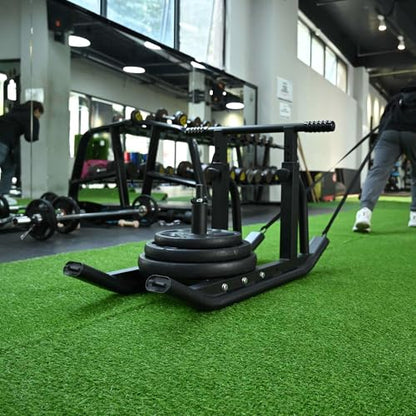 Yescom Sports Sled Strips Turf Gym Turf Flooring for Weight Sled Push Gym - size: 0.8"H-3'x50'x2Pcs(300Sq.Ft)