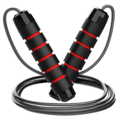 Jump Rope, Adjustable Jump Ropes,Skipping Rope Tangle-Free Rapid Speed with Ball Bearings for Women Men Kids,Exercise & Slim Body Jumprope at Home School Gym - color: Red