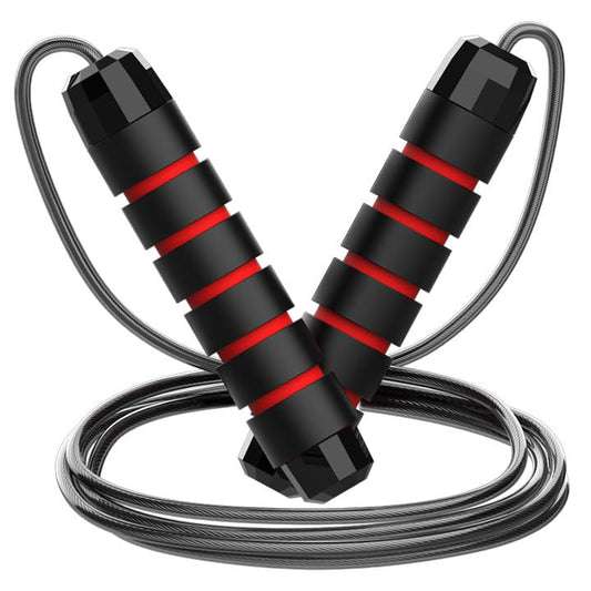 Jump Rope, Adjustable Jump Ropes,Skipping Rope Tangle-Free Rapid Speed with Ball Bearings for Women Men Kids,Exercise & Slim Body Jumprope at Home School Gym - color: Red