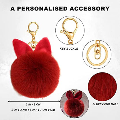 Safety Keychain Full Set for Women, Safety Keychain Set with Personal Alarm, 9 Pcs Protective Accessories for Women - color: Red