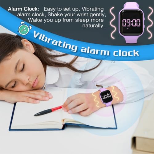 Kids' Digital Sport Pedometer Watch for Boys Girls,Waterproof, Fitness Tracker Watch, with Vibrating Alarm & Calendar, for Children, Teens, Students - color: blue