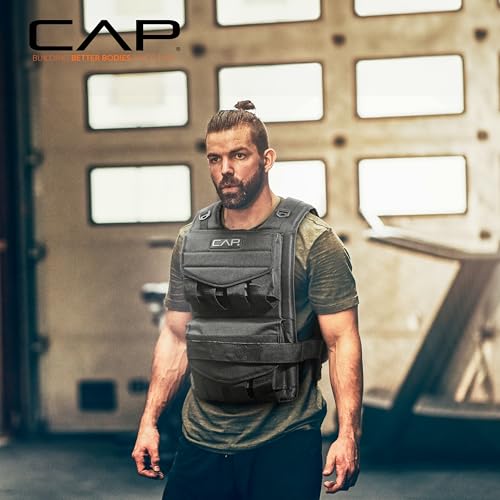 CAP Adjustable Weighted Vest 20–150 lbs for Strength Training, Running & Workouts, Weight Vest for Men & Women, Fitness Training Vest - style: 70lbs