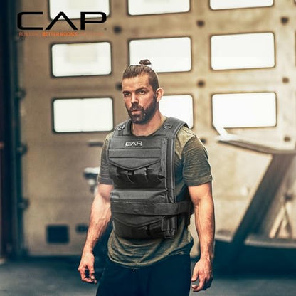 CAP Adjustable Weighted Vest 20–150 lbs for Strength Training, Running & Workouts, Weight Vest for Men & Women, Fitness Training Vest - style: 70lbs