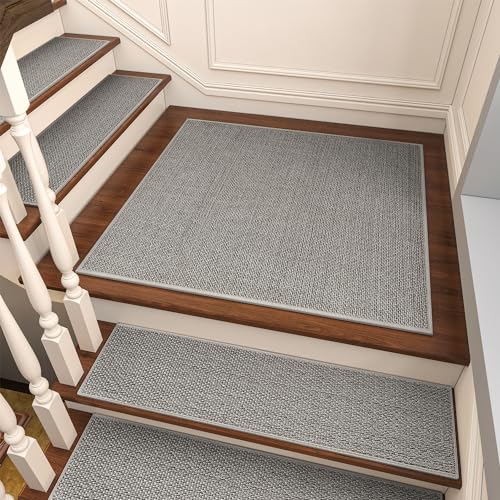 PADOOR Non Slip Stair-Treads Matching-Mat for Wooden Steps - size: 30''x30'', style: Grey