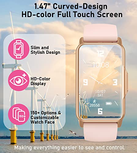 Smart Watch Health Fitness Tracker with 24/7 Heart Rate, Blood Oxygen Blood Pressure Sleep Monitor, 115 Sports Modes, Step Calorie Counter Pedometer IP68 Waterproof for Android and iPhone Women Men