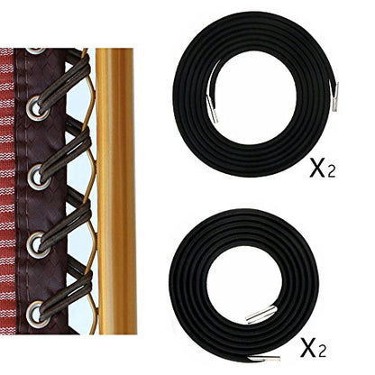 Centtechi Replacement Cord for Zero Gravity Chair, 4 Pack Universal Replacement Elastic Cords Repair Tool Kit for Sun Lounger, Garden Chairs, Outdoor Recliners, Anti Gravity Chair, Bungee Chairs