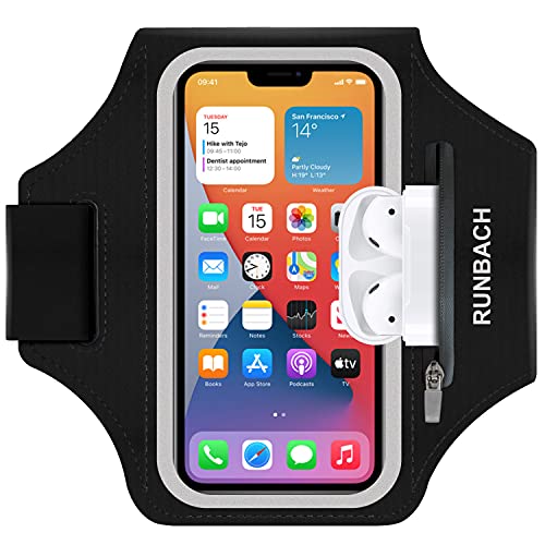 Armband for Samsung Galaxy S25/S24/S23/S22/S21/S20/S10/S9/S8,Galaxy A01/A8/A10e/A20e/A41/M01/Xcover 5,Water Resistant Sport Armband with Zipper Slot for Galaxy Buds (Black) - color: Black