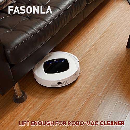 FASONLA Bed Risers, Furniture Risers (Set of 8-Height 1") Can be Adjusted to 2'' 3''or 4'', Lifts Furniture Risers, Solid Natural Wood Risers, Non-Slip Recessed Hole (Walnut Color) - color: Walnut Color