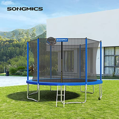 SONGMICS Replacement Trampoline Safety Pad Mat, 10ft 12ft 14ft 15ft Standard Size, Spring Cover, UV-Resistant, Tear-Resistant, Edge Protection - color: Cobalt Blue, size: 14FT, style: Non-Removable