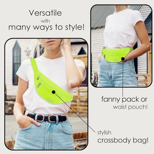 MAXTOP Neno Green Crossbody Fanny Pack Gift for Enjoy Festival Traveling - color: Neno Green