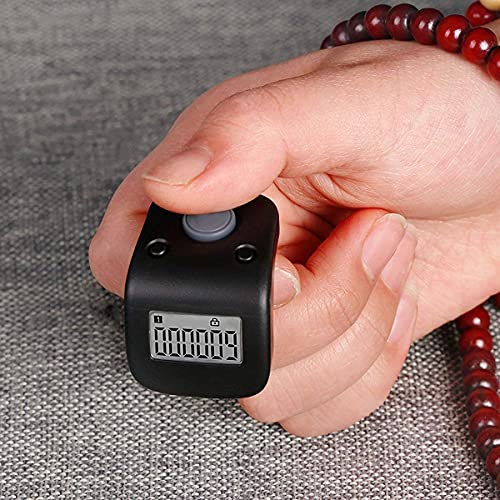 Rechargeable Silent Finger Counter 6 Channels Digital Tasbih Tally Clicker with LED for Prayer Knitting Sports Gift - color: Green X