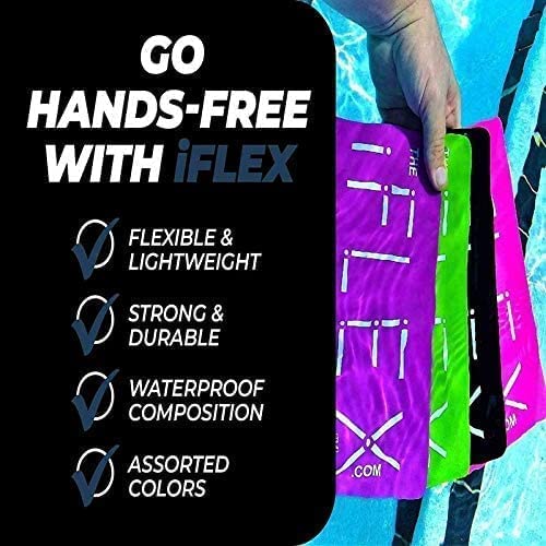 iFLEX Adjustable Cell Phone Stand & Tablet Stand for Work & Home – Flexible Phone Holder Perfect iPhone Stand for Video Calls & Holds Any Device – Non-Slip Grip, Strong & Durable (Dark Blue / 2-Pack)