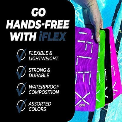iFLEX Adjustable Cell Phone Stand & Tablet Stand for Work & Home – Flexible Phone Holder Perfect iPhone Stand for Video Calls & Holds Any Device – Non-Slip Grip, Strong & Durable (Dark Blue / 2-Pack)