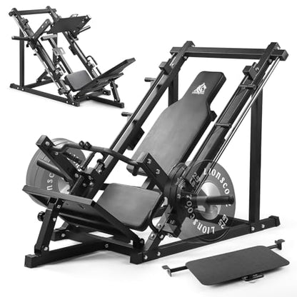 LIONSCOOL 2-in-1 Linear Row & Leg Press Machine Combo for Home Gym