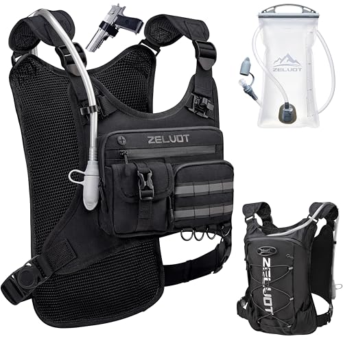 Zelvot Running Vest with 2L Water Bladder, 12L Water Backpack for Men Women