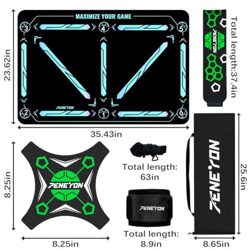 Soccer Training Mat, Soccer Training Equipment, Soccer Gifts for Boys 8-12 - color: Technology, size: 2'11" x 1'11" (L x W)