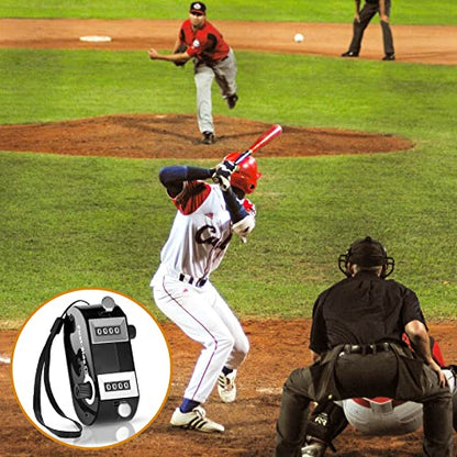 Flutesan 2 Pcs Dual Pitch Counter, Baseball Handheld Digital Clicker