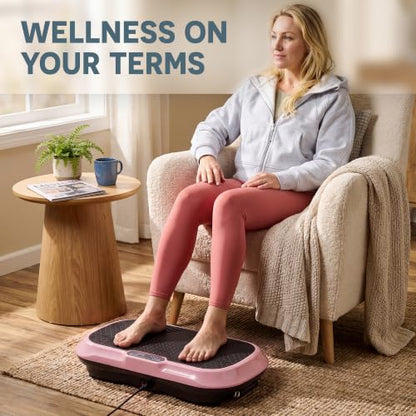 Lifepro Waver Vibration Plate Exercise Machine with 99 Speeds & 10 Presets - color: Pink