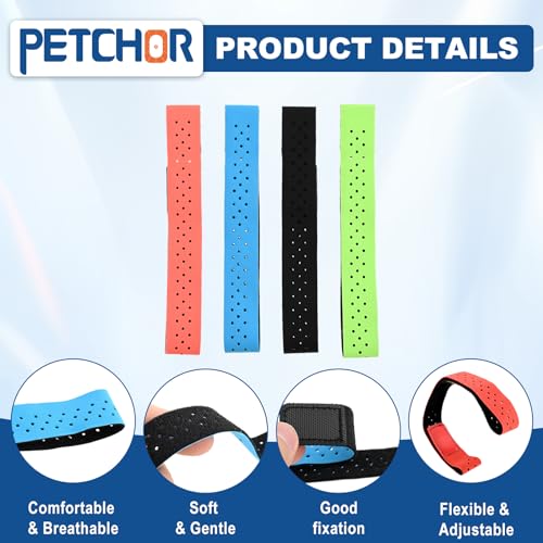 4PCS Replacement Heart Rate Monitor Band, Soft Adjustable Armband Straps