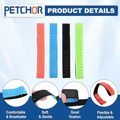 4PCS Replacement Heart Rate Monitor Band, Soft Adjustable Armband Straps