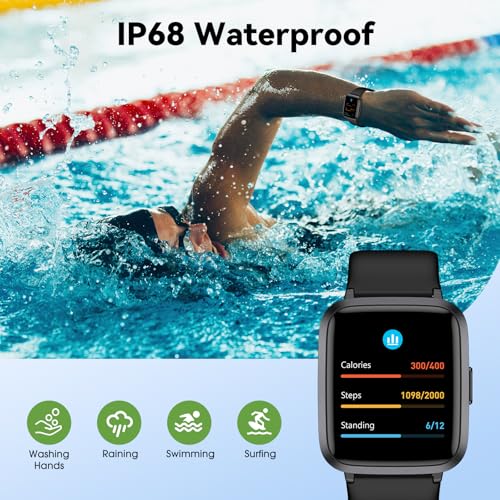Fitness Tracker Watch with Heart Rate, Activity Tracker, Pedometer Watch - color: Black