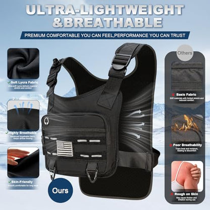 PORTHOLIC Running Vest for Women Men with 1.5L Water Bladder | Adjustable Hydration Vest|Reflective | Lightweight | Muti-Pockets | Breathable for Running Accessories for Hiking