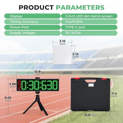 Powered Cordless Lap Laser Timer with Stand