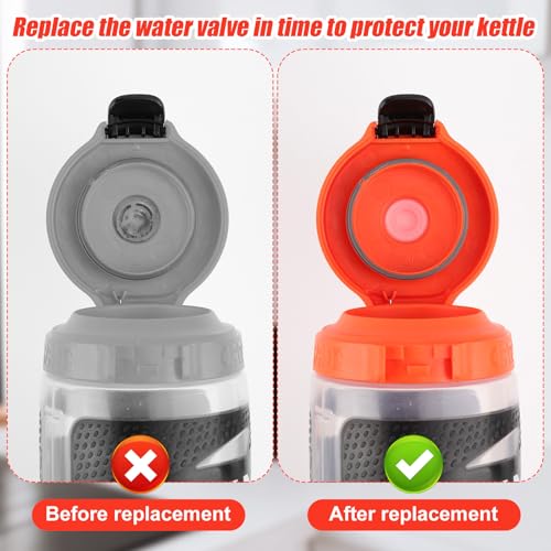 XIHIRCD 6pcs Water Bottle Gasket Replacement, Silicone Valve and Plastic Insert Dispensing Valves Silicone Valve Replacement Accessories Compatible with Gatorade Water Bottle Lid