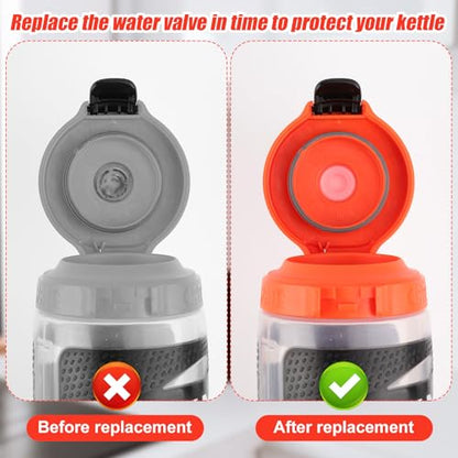 XIHIRCD 6pcs Water Bottle Gasket Replacement, Silicone Valve and Plastic Insert Dispensing Valves Silicone Valve Replacement Accessories Compatible with Gatorade Water Bottle Lid