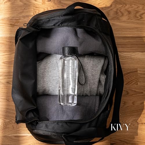 KIVY Slim Water Bottle 22oz Tritan - Lightweight & Shatterproof - BPA-Free - color: Black Clear, size: 22oz