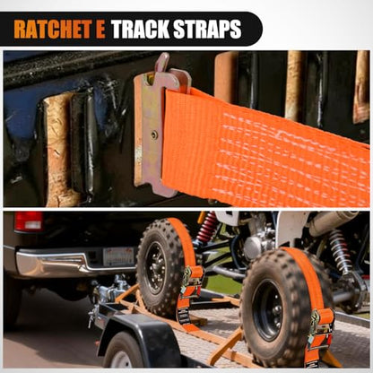 Nilight E-Track Ratchet Straps 2 Pack 2" x 12' - color: 2" x 12' E-Track Ratchet Straps