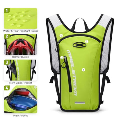 Maelstrom Hydration Backpack with 2L Water Bladder,Lightweight Running Vest - color: Light Green