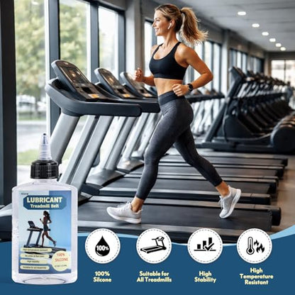 Premium Quality 100% Pure Silicone Treadmill Belt Lube High Temperature Resistant Stable Lube with Rigid Application Tube Easy to Use Suitable for Most Treadmills