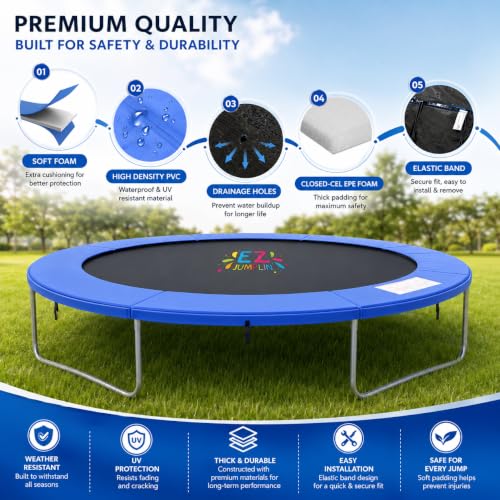 Trampoline Spring Cover - 8/10/12/14/15FT Trampoline Pads - size: 8FT