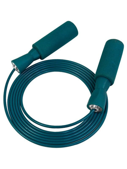 Jump Rope for Fitness, Lightweight PVC Speed Rope with Soft Foam Handles for Home Cardio Workout, Women Men Adults - color: Green