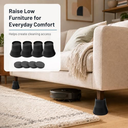 BTSD-home Bed Risers 6 Inch, 4 Pack - color: 6 Inch, size: 4 Pack