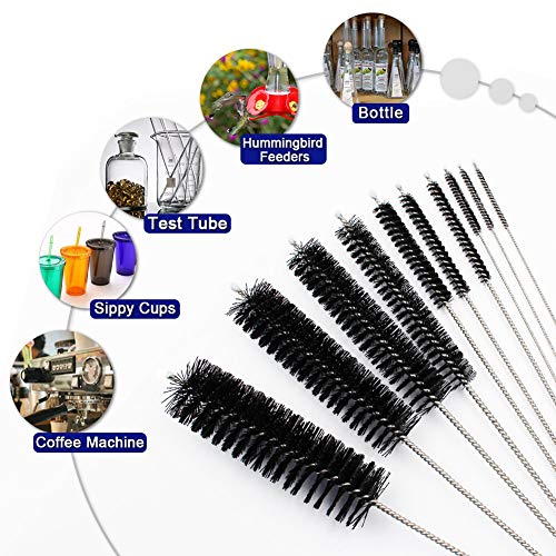 DiCUNO Straw Cleaning Brushes Set, of Super Hard & Medium Hard, 8 Inch