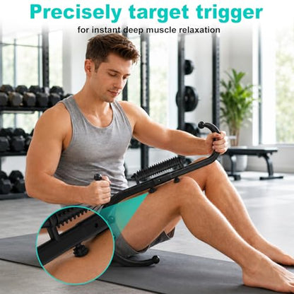Trigger Point Massage Tool, Back Massager Stick with Massage Roller