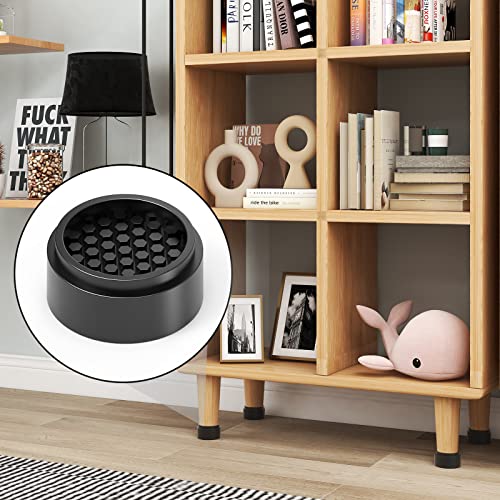 Ezprotekt 1 Inch Adjustable Round Bed Furniture Risers, Stackable Furniture Lifts Risers Creates an Additional 1", 2", or 3" of Height for Sofa, Bed, Table, Chair, Heavy Anti Slip Rubber (12 Pack) - size: 1 inch-12pcs