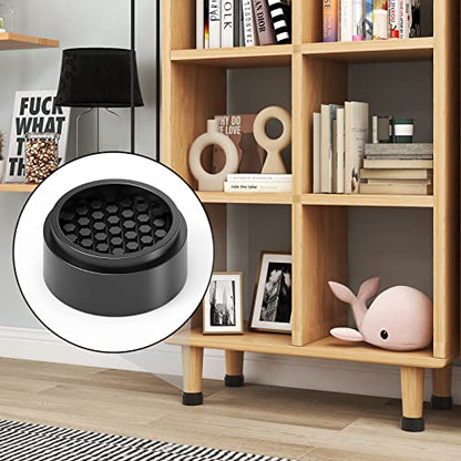 Ezprotekt 1 Inch Adjustable Round Bed Furniture Risers, Stackable Furniture Lifts Risers Creates an Additional 1", 2", or 3" of Height for Sofa, Bed, Table, Chair, Heavy Anti Slip Rubber (12 Pack) - size: 1 inch-12pcs