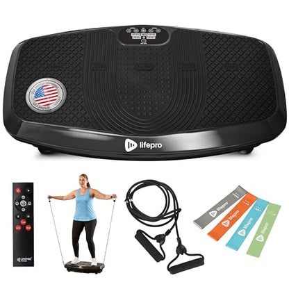 Lifepro Turbo & Hovert 3D Vibration Plate Exercise Machine with 99 Speeds - color: Black, size: Large