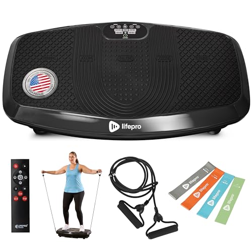 Lifepro Turbo & Hovert 3D Vibration Plate Exercise Machine with 99 Speeds - color: Black, size: Large