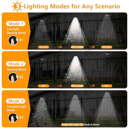 Solar Motion Lights Outdoor with Flexible Octopus Tripod (2 Pack, 6000K) - color: Black-Tripod, size: 2 Pack