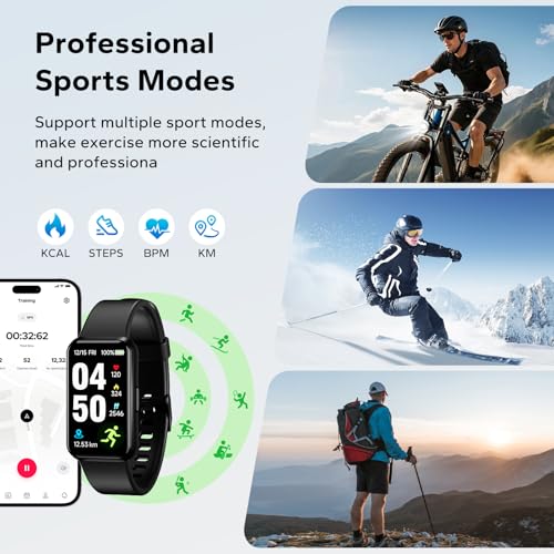 Fitness Tracker with 24/7 Heart Rate & Blood Oxygen Monitor, 1.47" OLED Color Screen Smart Watch, Waterproof Activity Tracker with Sleep Step Counter & Smart Notifications for Men Women