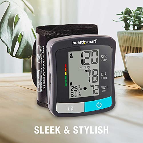 HealthSmart Digital Standard Blood Pressure Monitor with Automatic Cuff That Displays Pulse Rate and Irregular Heartbeat, Stores up to 120 Readings for 2 Users - size: Standard, style: Wrist