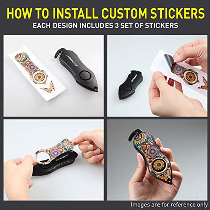 StingerUSA 140dBSiren Personal Safety Alarm Keychain Emergency Tool USAFlag - color: USA Flag